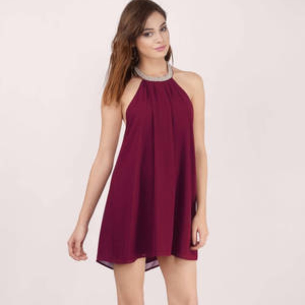 Tobi Wine Party Shift Dress